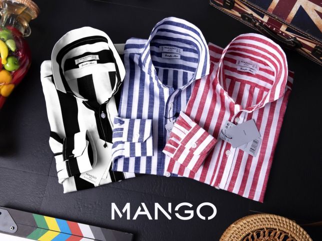 Shirt Mango Vertical Stripe 3C