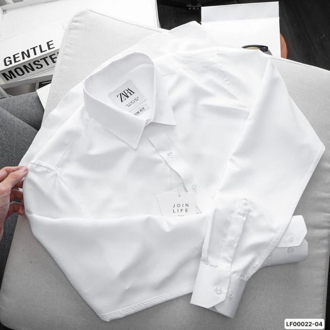Shirt Zara Long Sleeve White